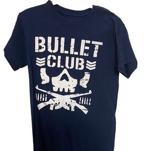 Bullet club wrestling T-shirt size small blue